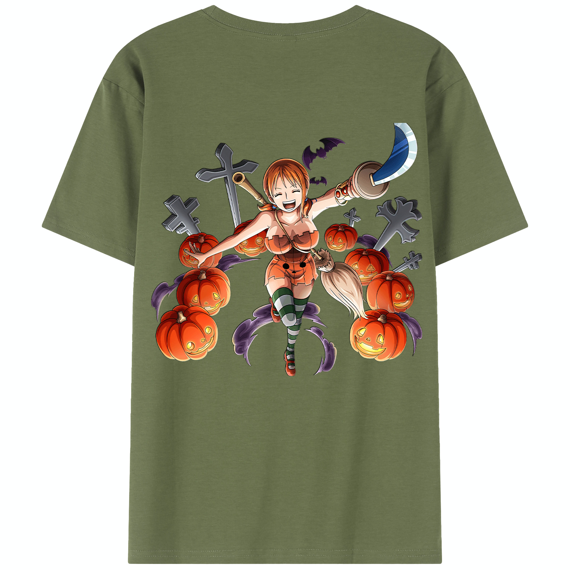 ワンピース ナミ ONE PIECE Nami 綿100％半袖Tシャツ（背面プリント）